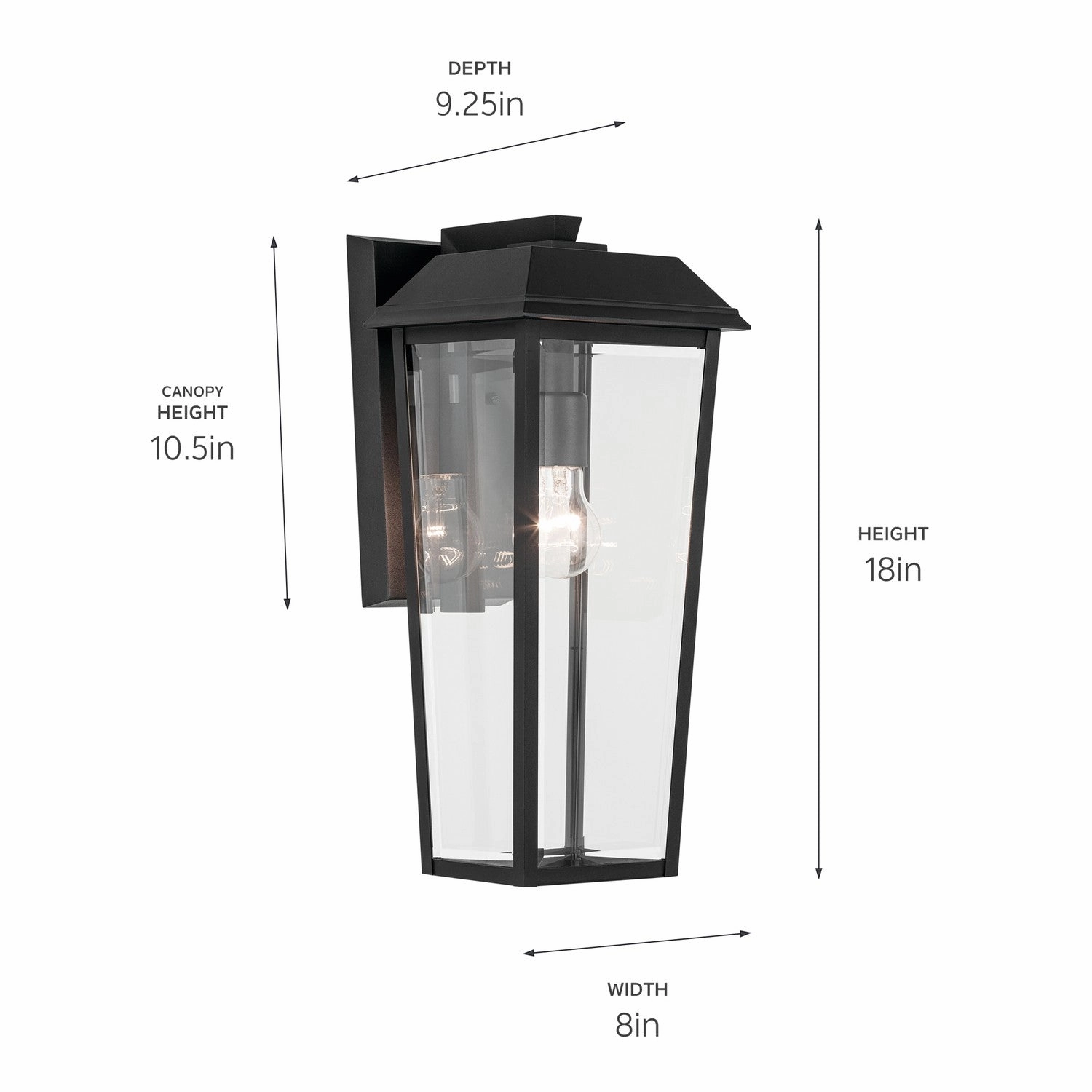 Mathus One Light Outdoor Wall Mount Textured Black