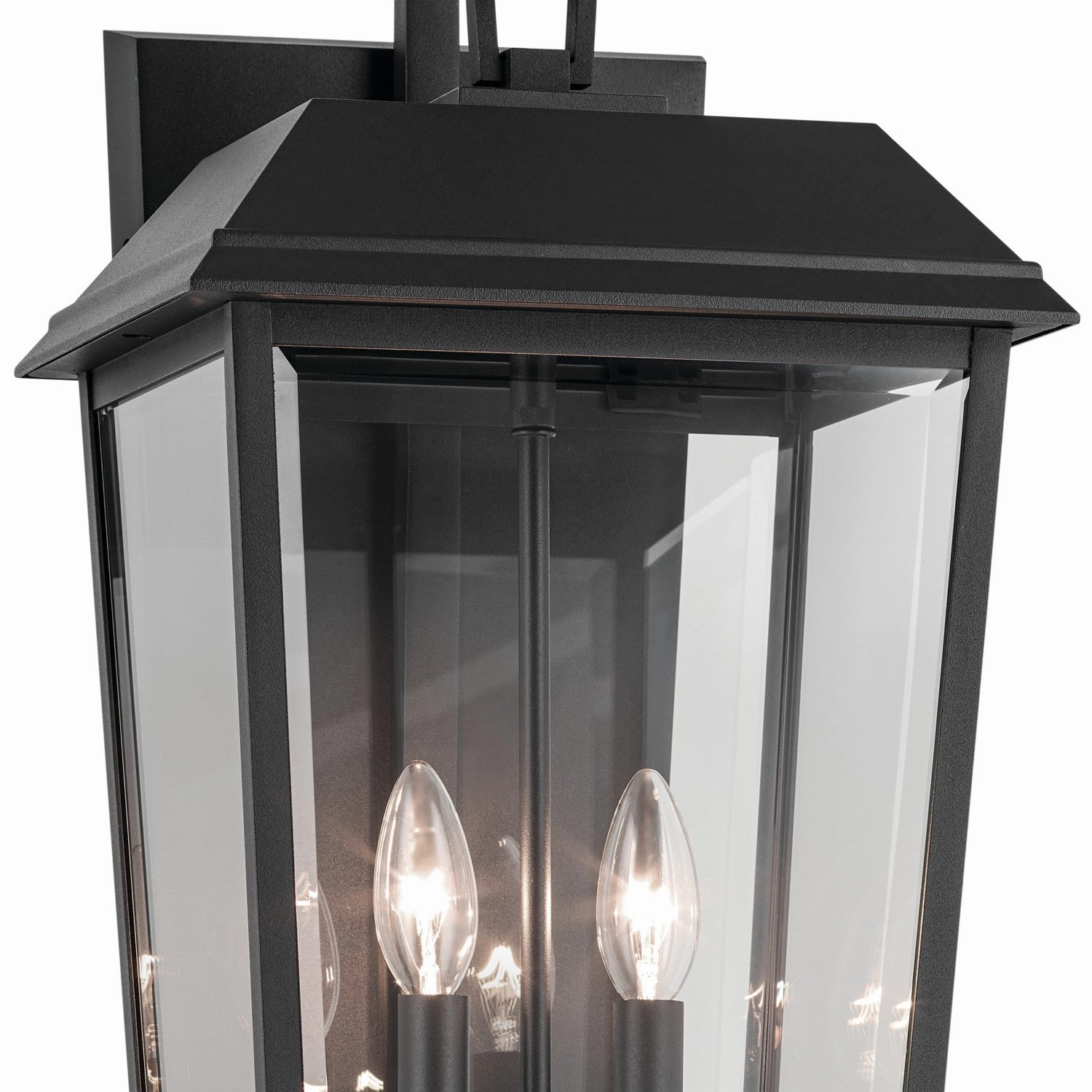 Mathus Two Light Outdoor Wall Mount Textured Black