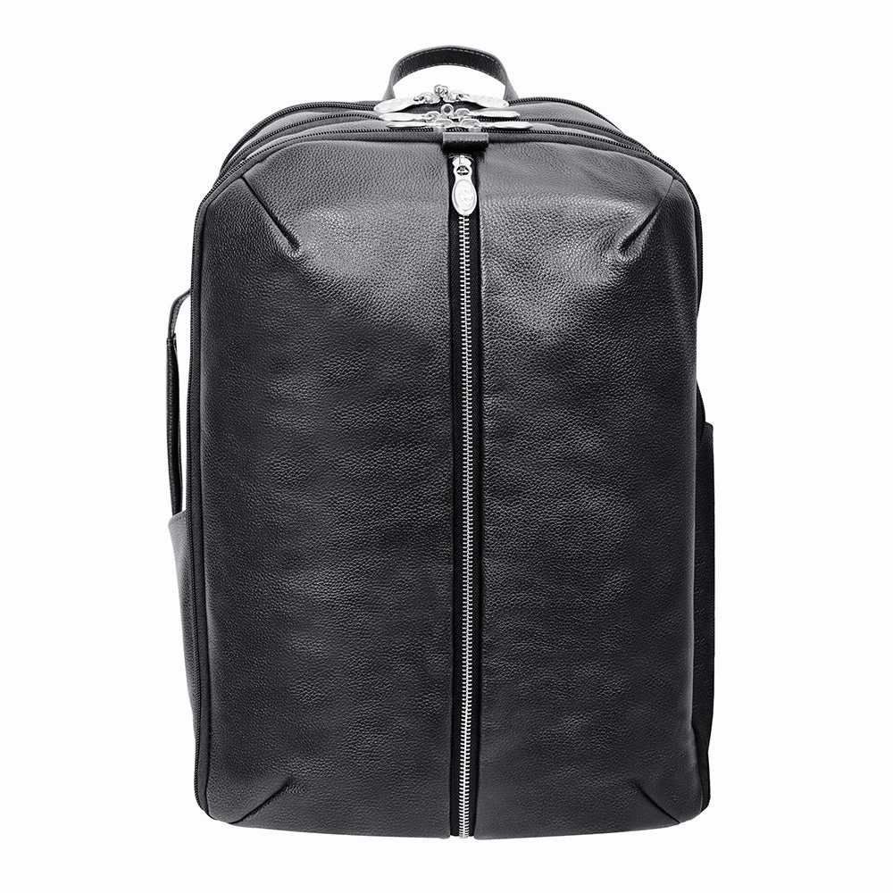 Mcklein 17" Leather Triple Compartment Carry-All Laptop Weekend Backpack Limited Stock Alert Daily Deal Frenzy