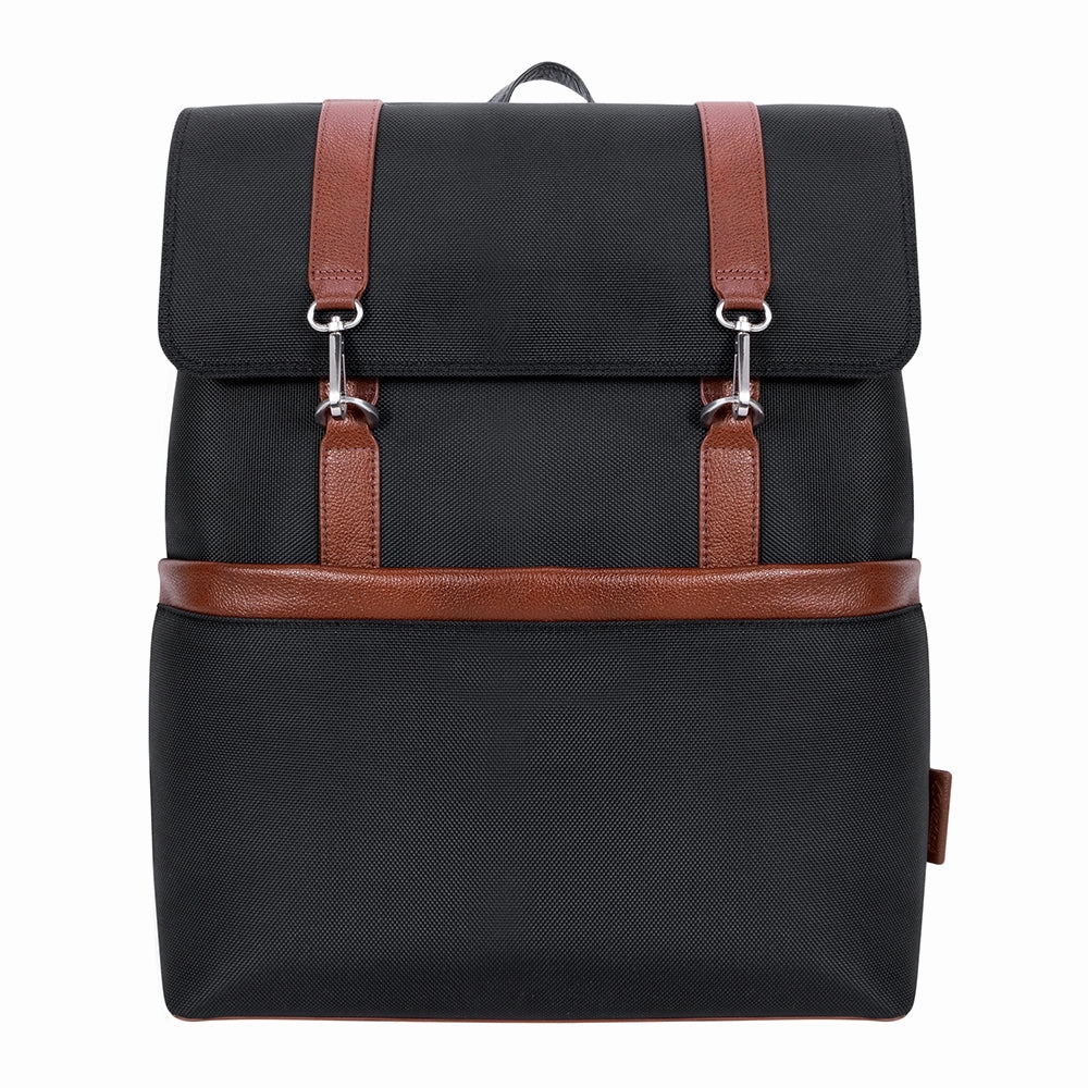 Big Savings Alert MustHave Clearance Mcklein 17" Nylon Two-Tone Flap-Over Laptop Backpack