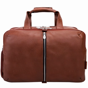 Shop Todays Picks Mcklein 22" Leather Triple Compartment Carry-All Laptop Duffel