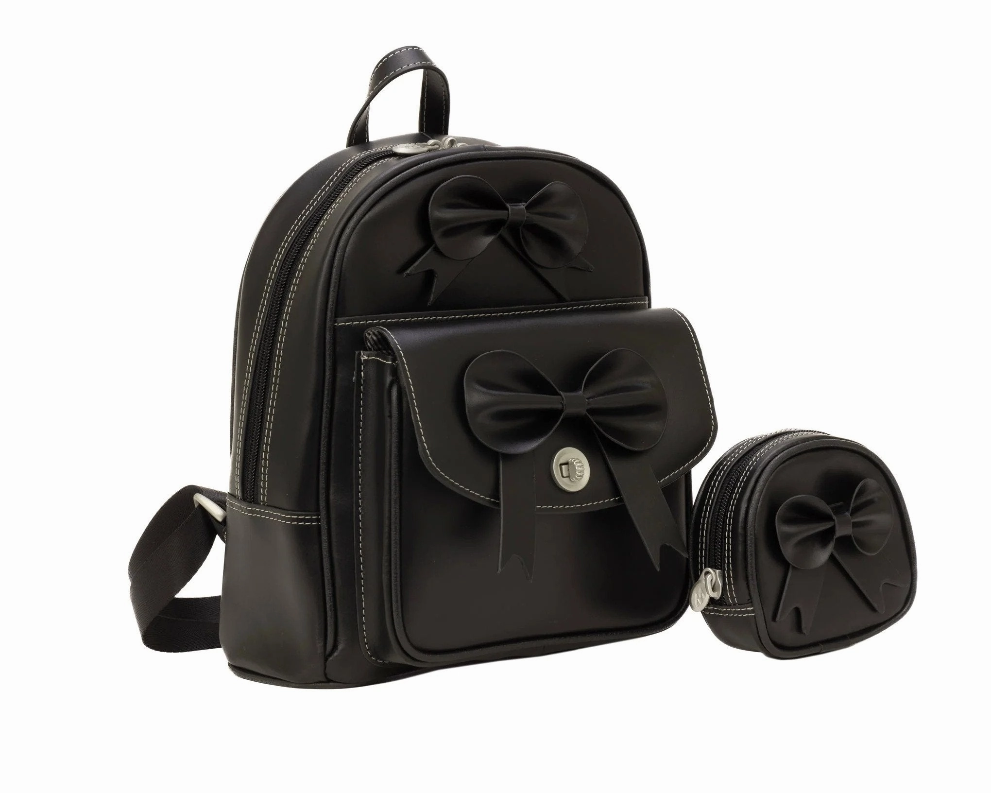 Mcklein Acadia Leather Mini Bow Backpack Limited Stock Offer