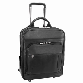 Mcklein Usa Wicker Park Leather 17" Detachable Wheeled Laptop Backpack Briefcase Black Dont Miss Hot Deals Steal the Deal Now