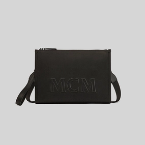Mcm Aren Crossbody Pouch In Spanish Calf Leather Black Mmrdata03Bk001 Online Exclusive Steal