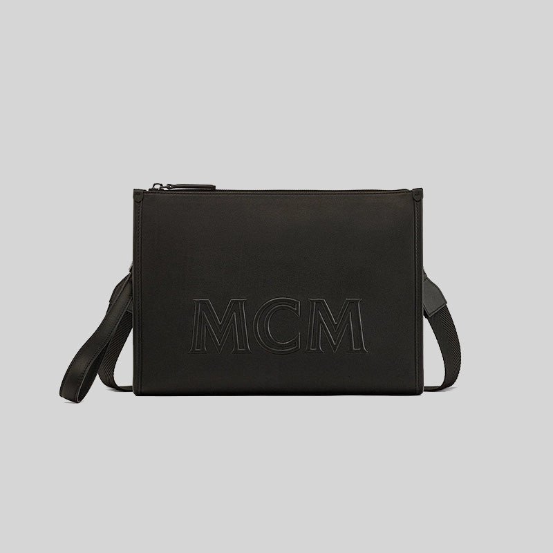 Mcm Aren Crossbody Pouch In Spanish Calf Leather Black Mmrdata03Bk001 Online Exclusive Steal
