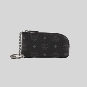 Online Exclusive Offer Mcm Aren Key Pouch In Visetos Black Mxkdsta01Bk001