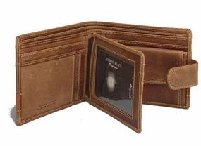 Grab Your Savings Johnny Black Rugged Leather 9Cc Wallet | Brown
