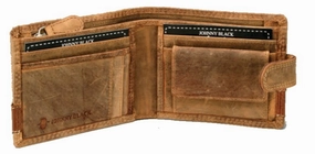 Dont Wait Save Today Shop Todays Picks Johnny Black Rugged 6Cc Bi-Fold Leather Wallet - Rfid | Brown Big 5