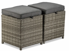 Melville One - Outdoor Ottoman - Greyoutdoor patio furniture set