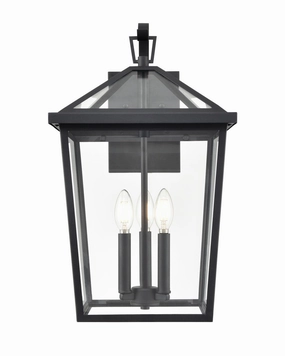 Mensun Three Light Outdoor Wall Sconce Textured BlackOutdoor wall sconces with motion sensor