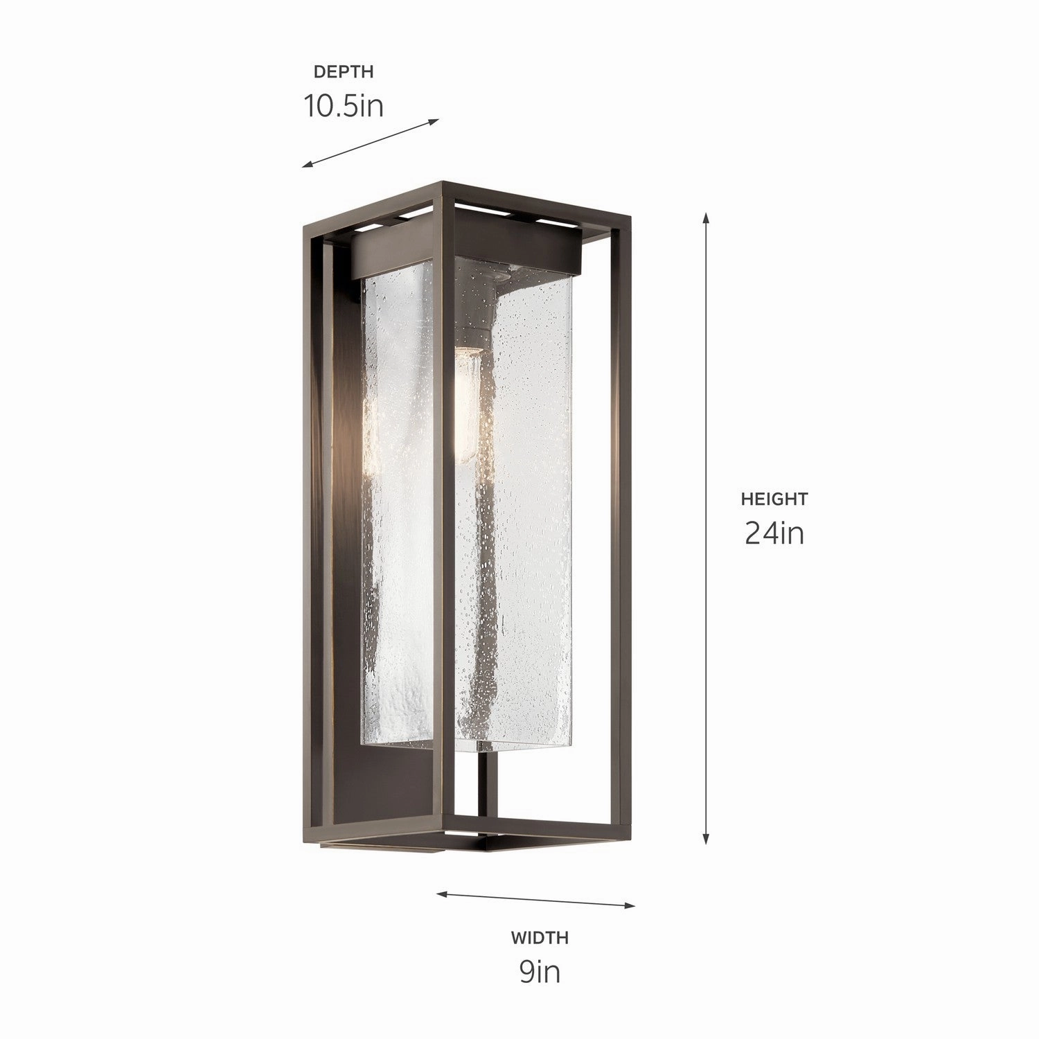 Mercer One Light Outdoor Wall Mount Bronze