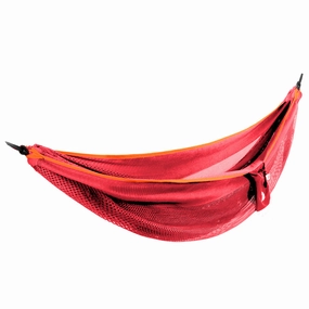 Mesh Camping Hammock - Punch & Peach outdoor hammock with stand and canopy