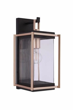 Metalwork One Light Outdoor Wall Lantern Midnight / Satin BrassOutdoor wall sconces with motion sensor