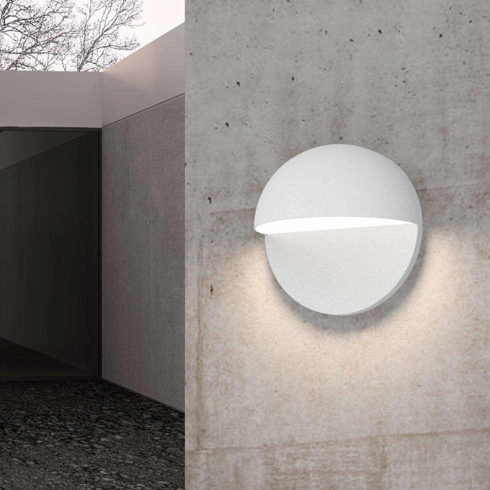 Mezza Cupola LED Wall Sconce Textured White