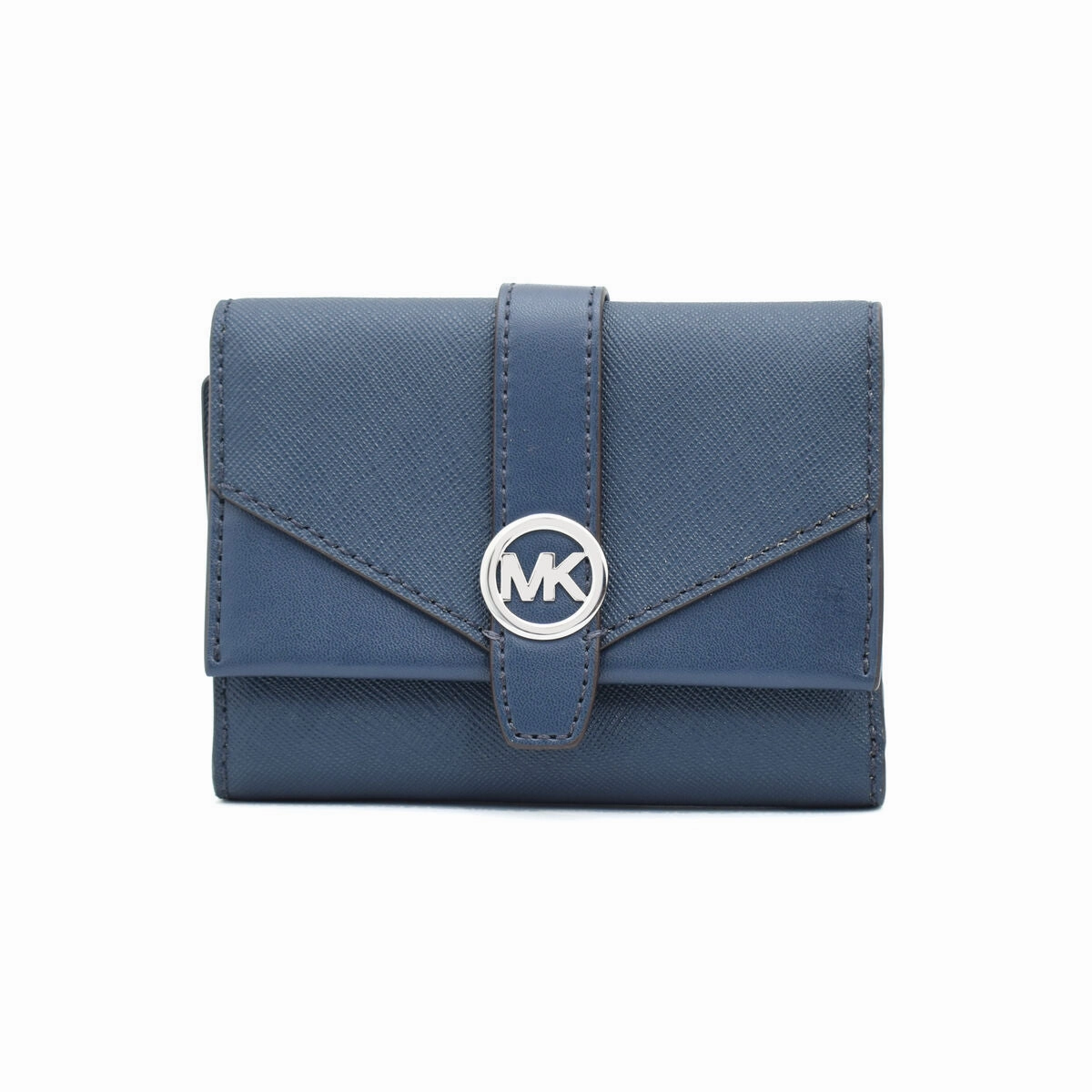 Michael Kors Women'S Leather Wallet Navy Blue Hot Pick Sale Grab Todays Deal