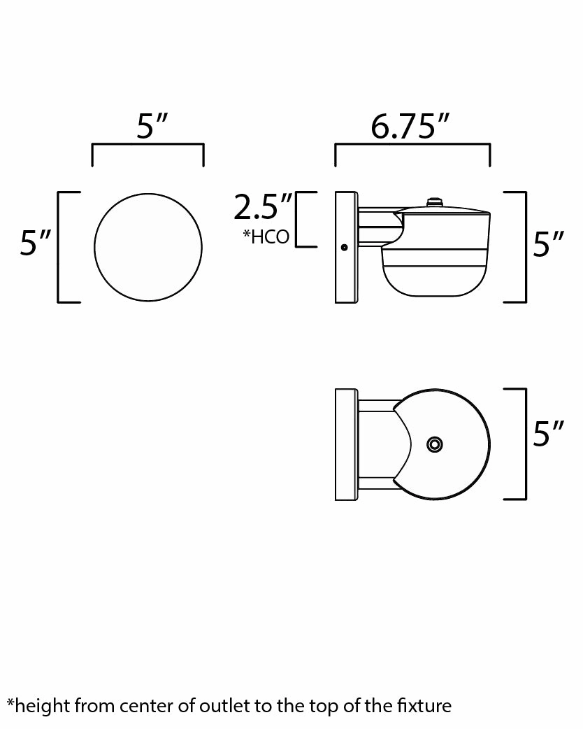 Michelle LED Outdoor Wall Sconce Black
