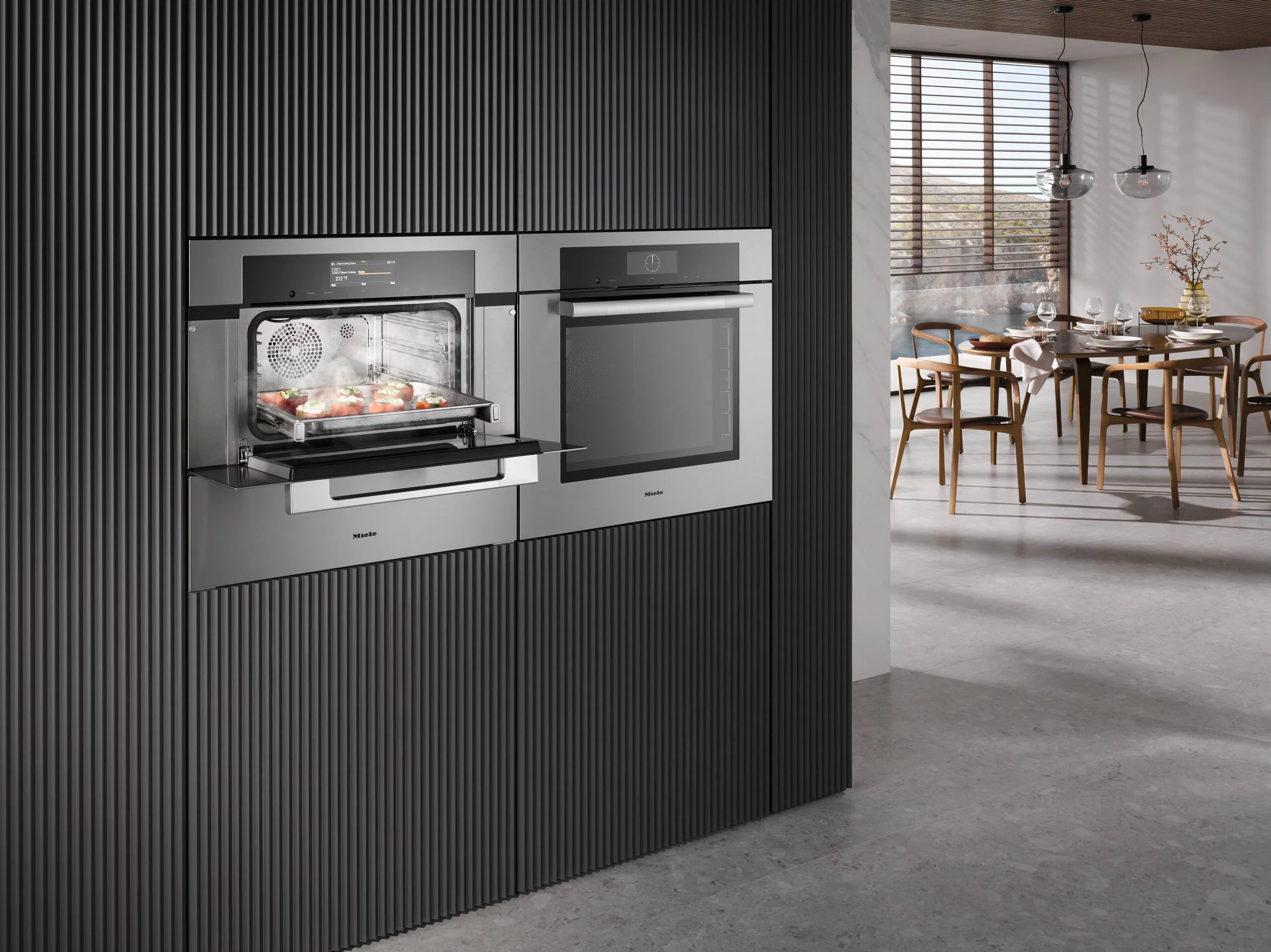 Miele DGC7770 STAINLESS STEEL  30" Compact Combi-Steam Oven Xl For Steam Cooking, Baking, Roasting With Roast Probe   Menu Cooking.