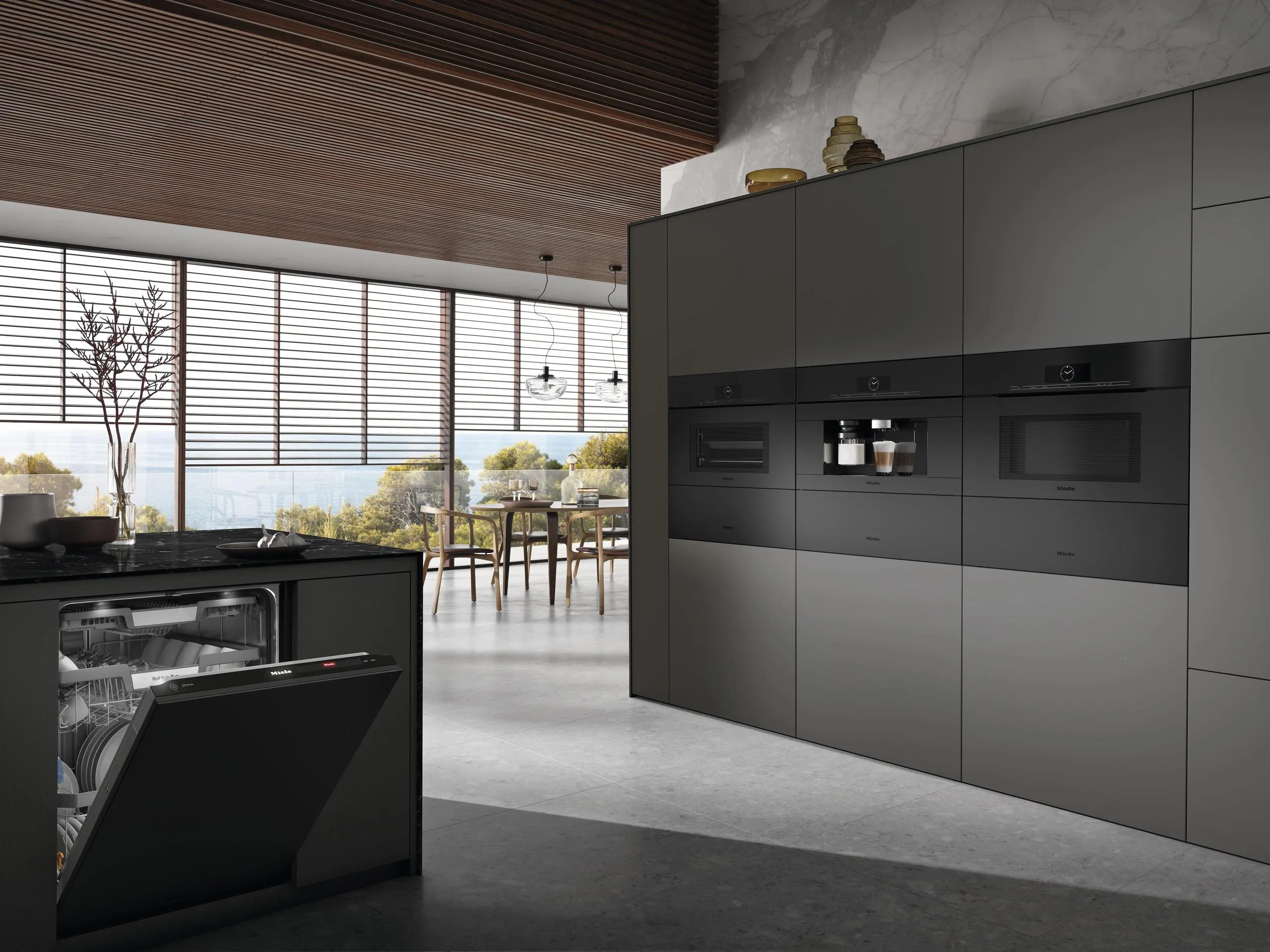 Miele DGC7870X OBSIDIAN BLACK MATTE Dgc 7870X - 30" Handleless Compact Combi-Steam Oven Xl For Steam Cooking, Baking, Roasting With Roast Probe   Menu Cooking.
