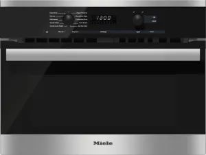 Miele H6200BMAMCLEANTOUCHSTEEL H 6200 Bm Am - 24 Inch Speed Oven With Electronic Clock/Timer And Combination Modes For Quick, Perfect Results.