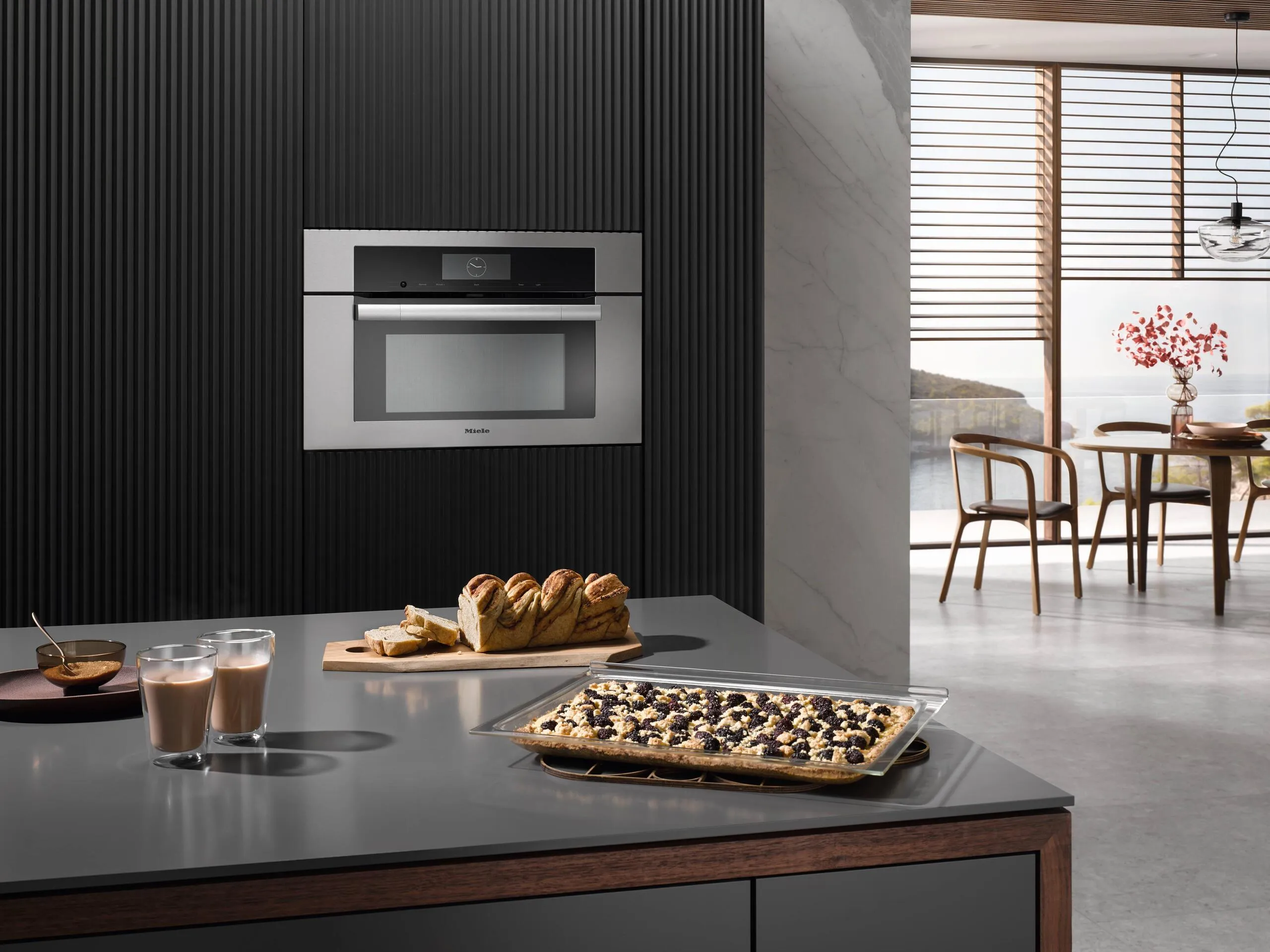 Miele H7770BM STAINLESS STEEL   30" Compact Speed Oven In A Perfectly Combinable Design With Automatic Programs And Roast Probe.