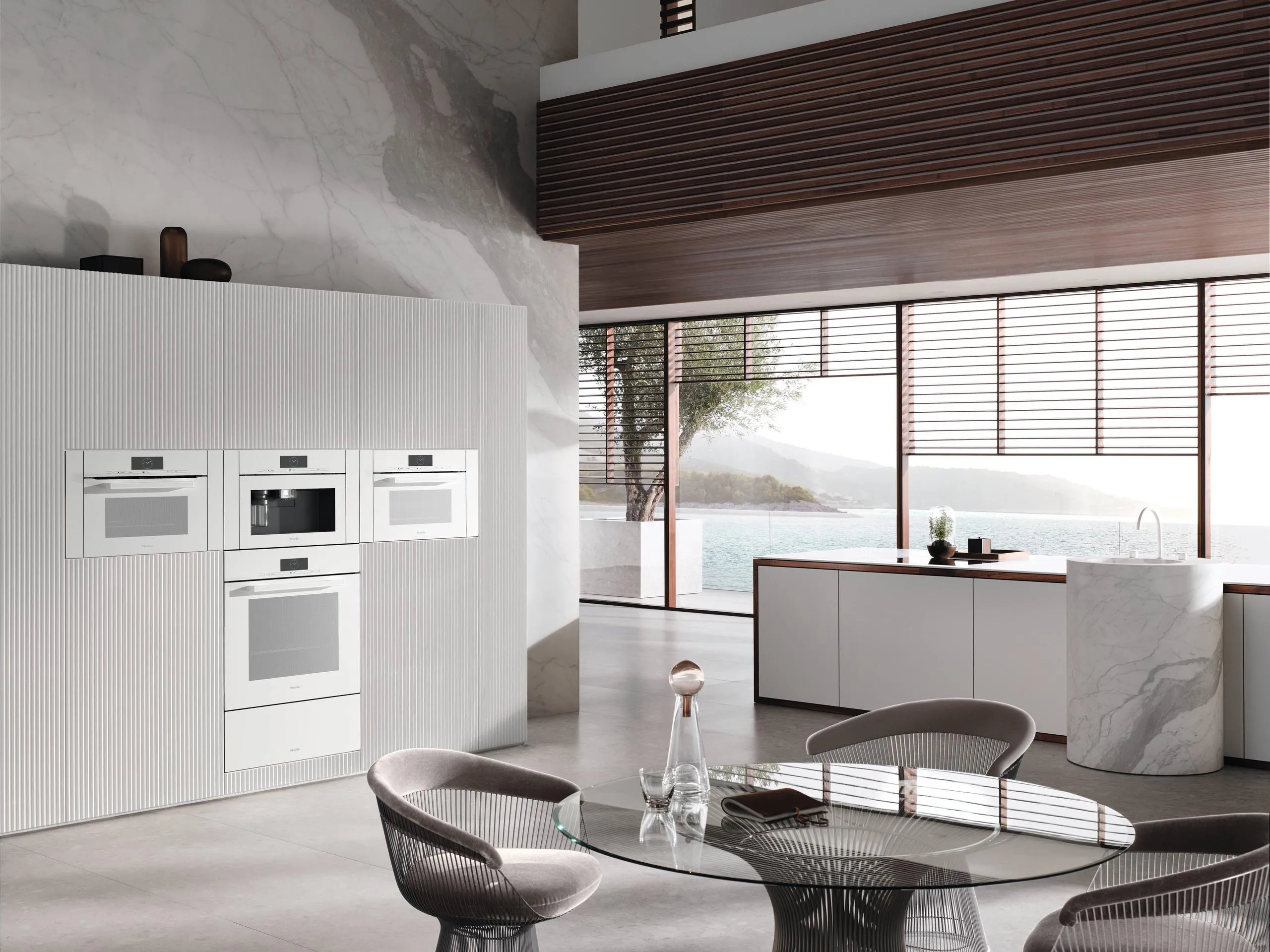 Miele H7840BMAMBRILLIANTWHITE H 7840 Bm Am - 24" Compact Speed Oven In A Perfectly Combinable Design With Automatic Programs And Roast Probe.