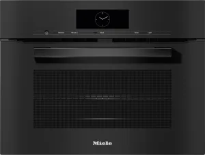 Miele H7840BMAMOBSIDIANBLACK H 7840 Bm Am - 24" Compact Speed Oven In A Perfectly Combinable Design With Automatic Programs And Roast Probe.