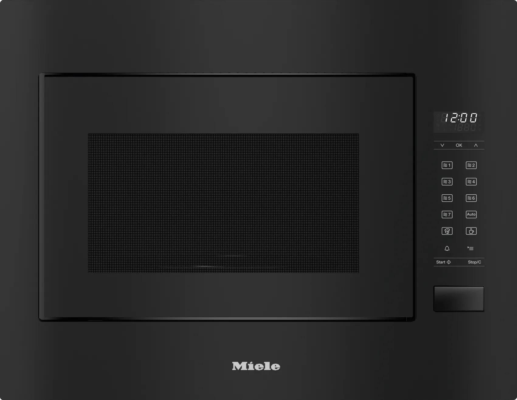 Miele M2241SCOBSIDIANBLACK M 2241 Sc - Built-In Microwave Oven, 24" Width With Sensor Controls On The Side For Convenient Operation.