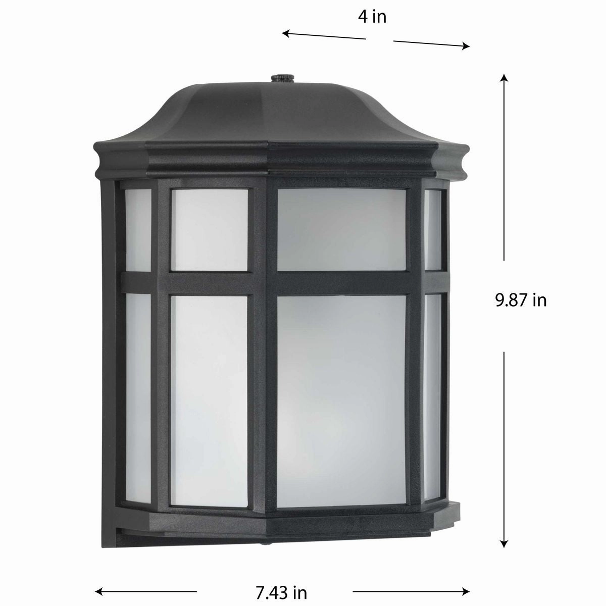 Milford Non-Metallic Lantern One Light Wall Lantern Black