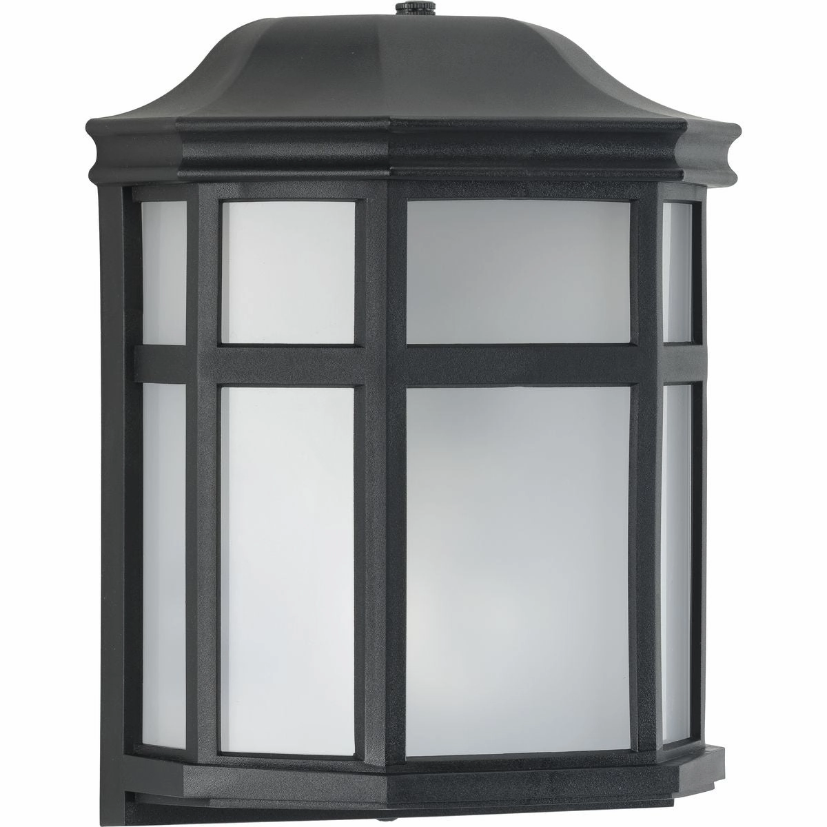 Milford Non-Metallic Lantern One Light Wall Lantern Black