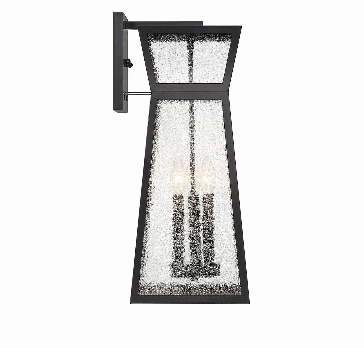 Millford Three Light Outdoor Wall Lantern Matte Black
