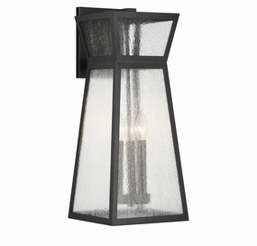 Millford Three Light Outdoor Wall Lantern Matte BlackOutdoor wall sconces with motion sensor