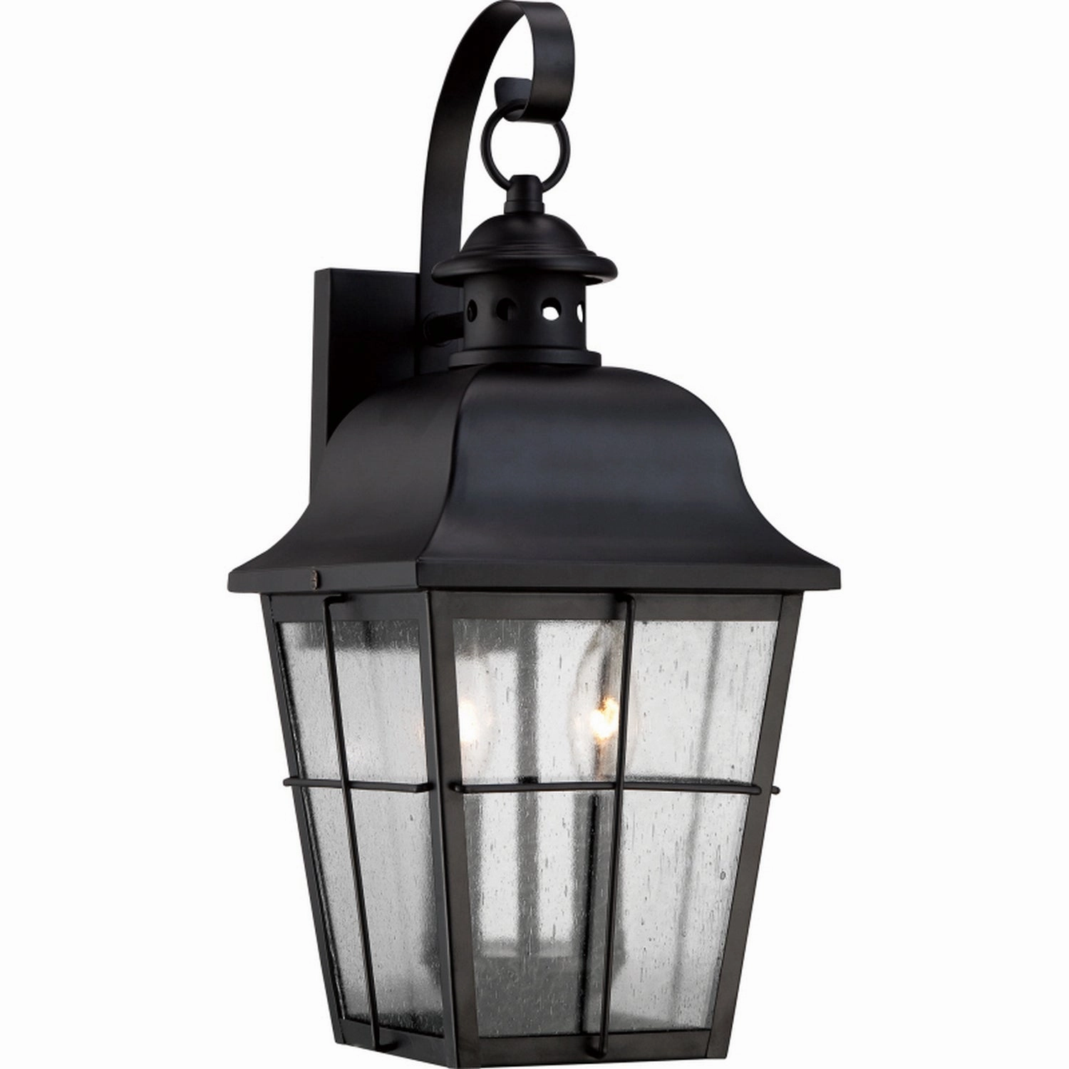 Millhouse Two Light Outdoor Wall Lantern Mystic BlackOutdoor wall sconces with motion sensor