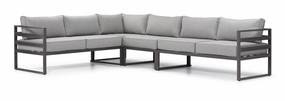Milos 4 - Piece Outdoor Sectional - Greyoutdoor patio furniture set