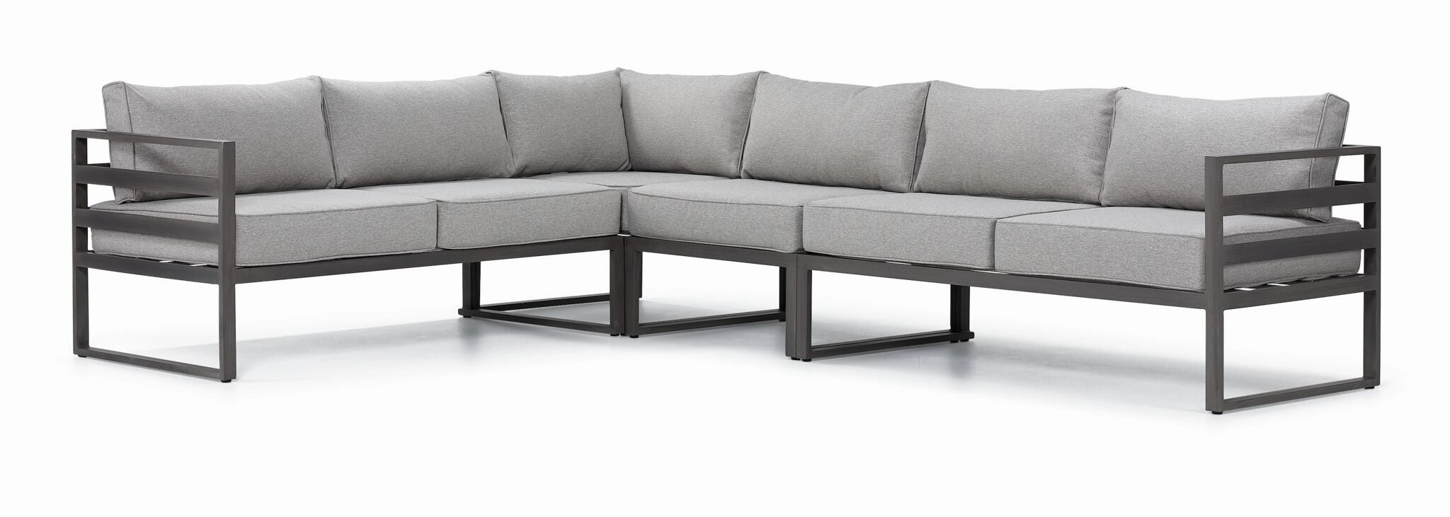Milos 4 - Piece Outdoor Sectional - Greyoutdoor patio furniture set