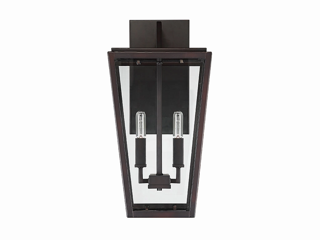 Milton Two Light Wall Lantern English Bronze