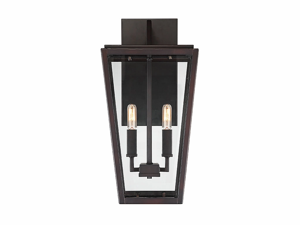 Milton Two Light Wall Lantern English Bronze