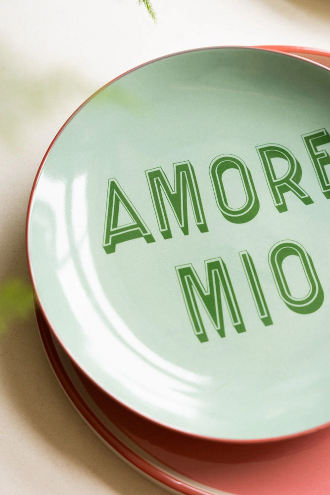 Mint Green Amore Mio Plate