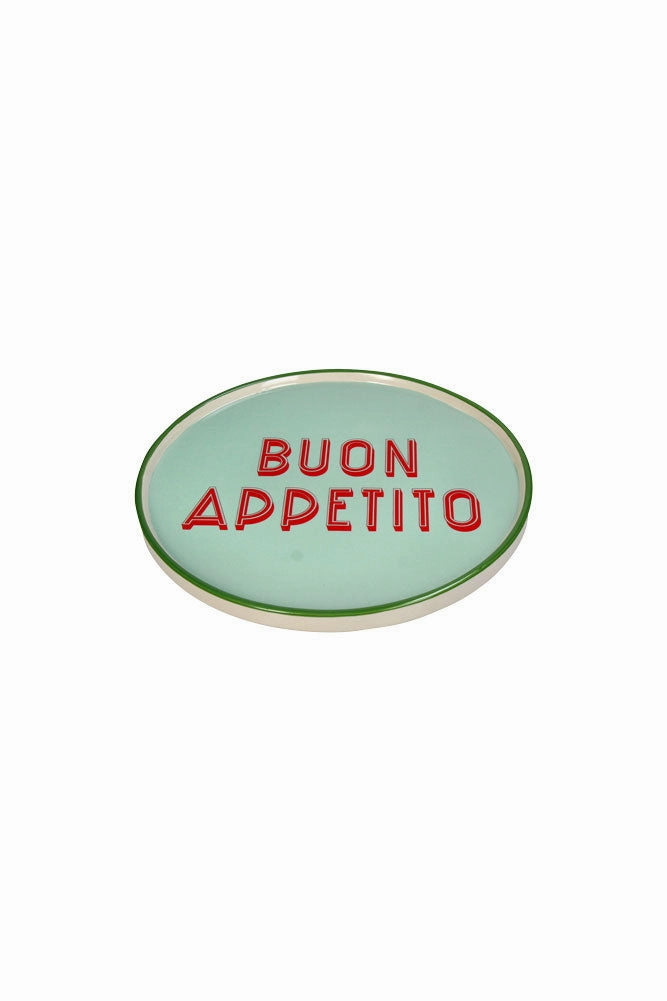 Mint Green Buon Appetito Plate