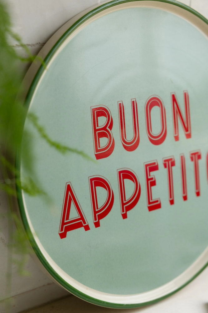 Mint Green Buon Appetito Plate