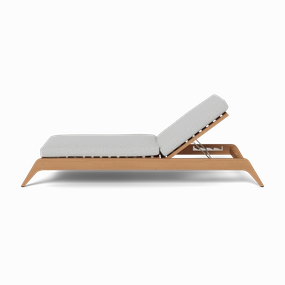 Mlb Teak Slatted Sun LoungePatio reclining sun chair