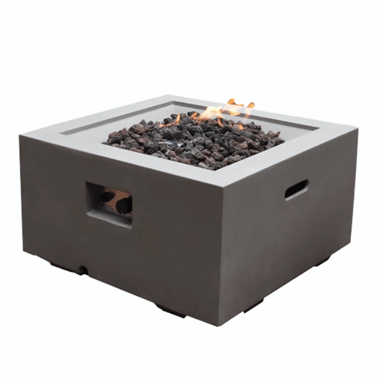 Modeno - Ridgefield Square Concrete Fire Pit Table OFG150portable outdoor fire pit with lid