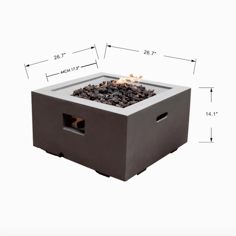 Modeno - Ridgefield Square Concrete Fire Pit Table OFG150