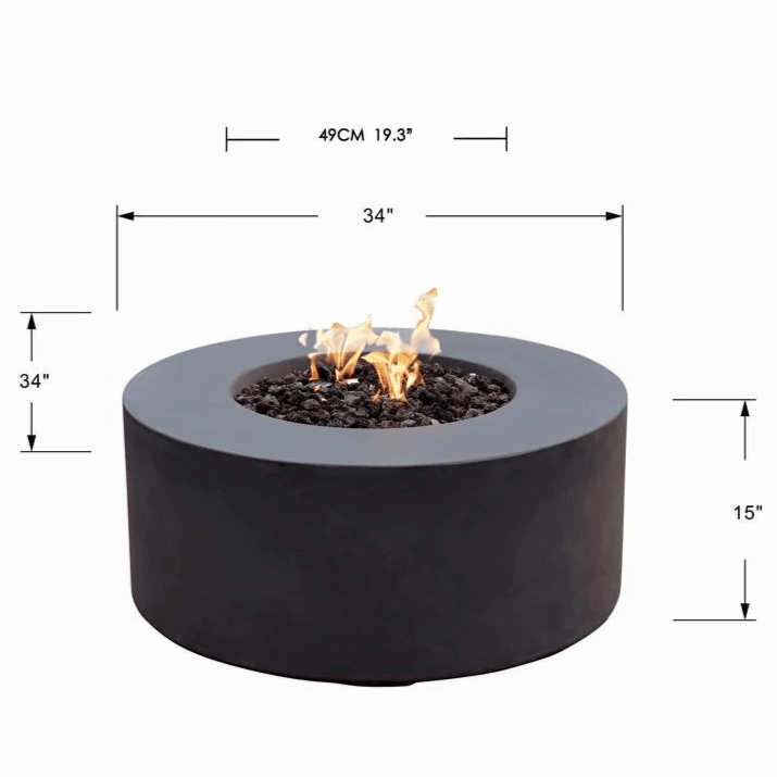 Modeno - Venice Round Concrete Fire Pit Table OFG113