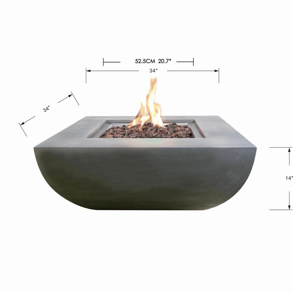 Modeno - Westport Square Concrete Fire Pit Table OFG135