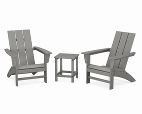 Modern 3-Piece Adirondack Set with Long Island 18" Side Tableoutdoor patio dining furniture set