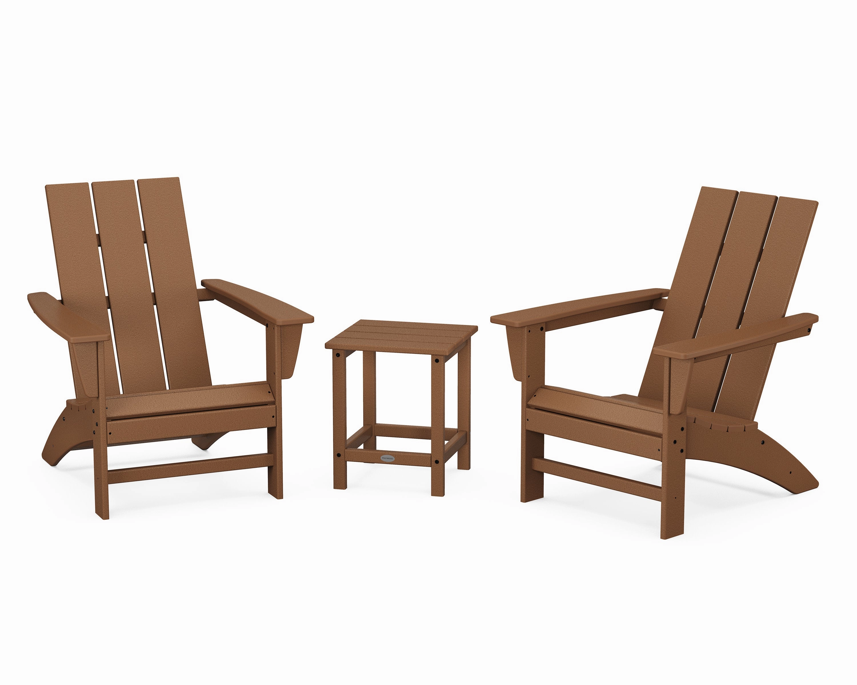 Modern 3-Piece Adirondack Set with Long Island 18" Side Table
