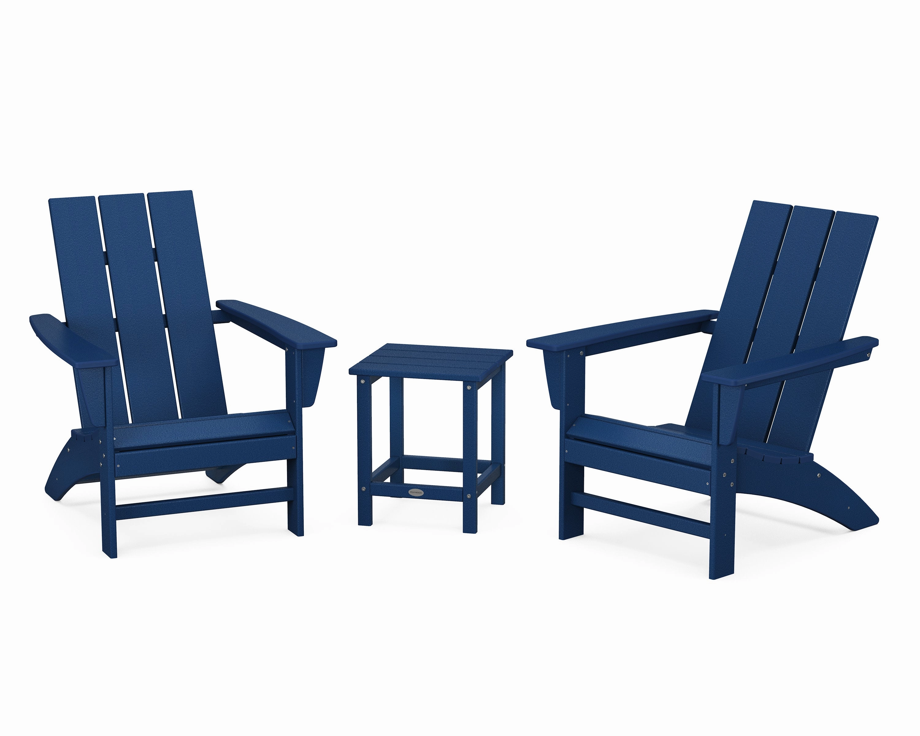 Modern 3-Piece Adirondack Set with Long Island 18" Side Table
