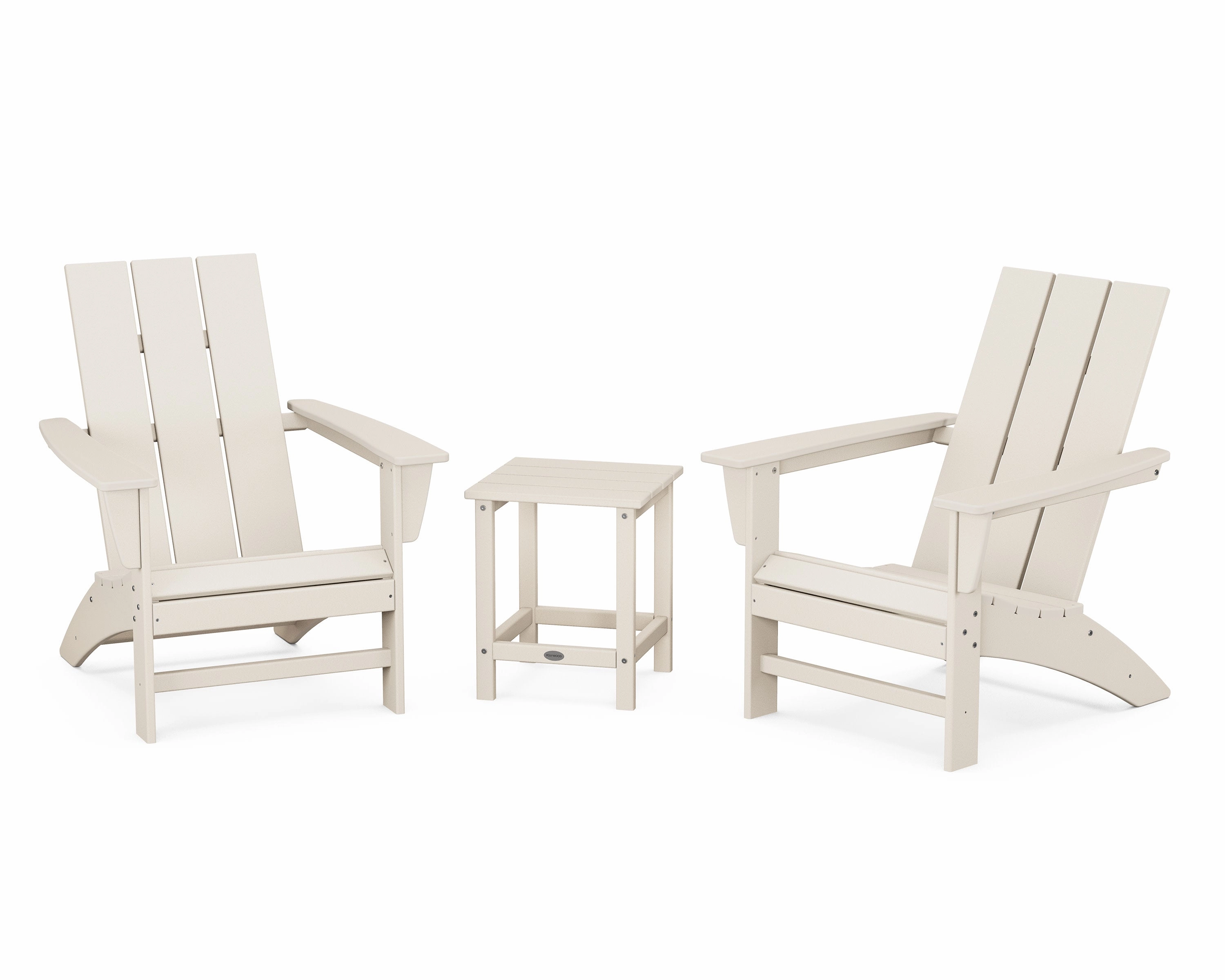 Modern 3-Piece Adirondack Set with Long Island 18" Side Table