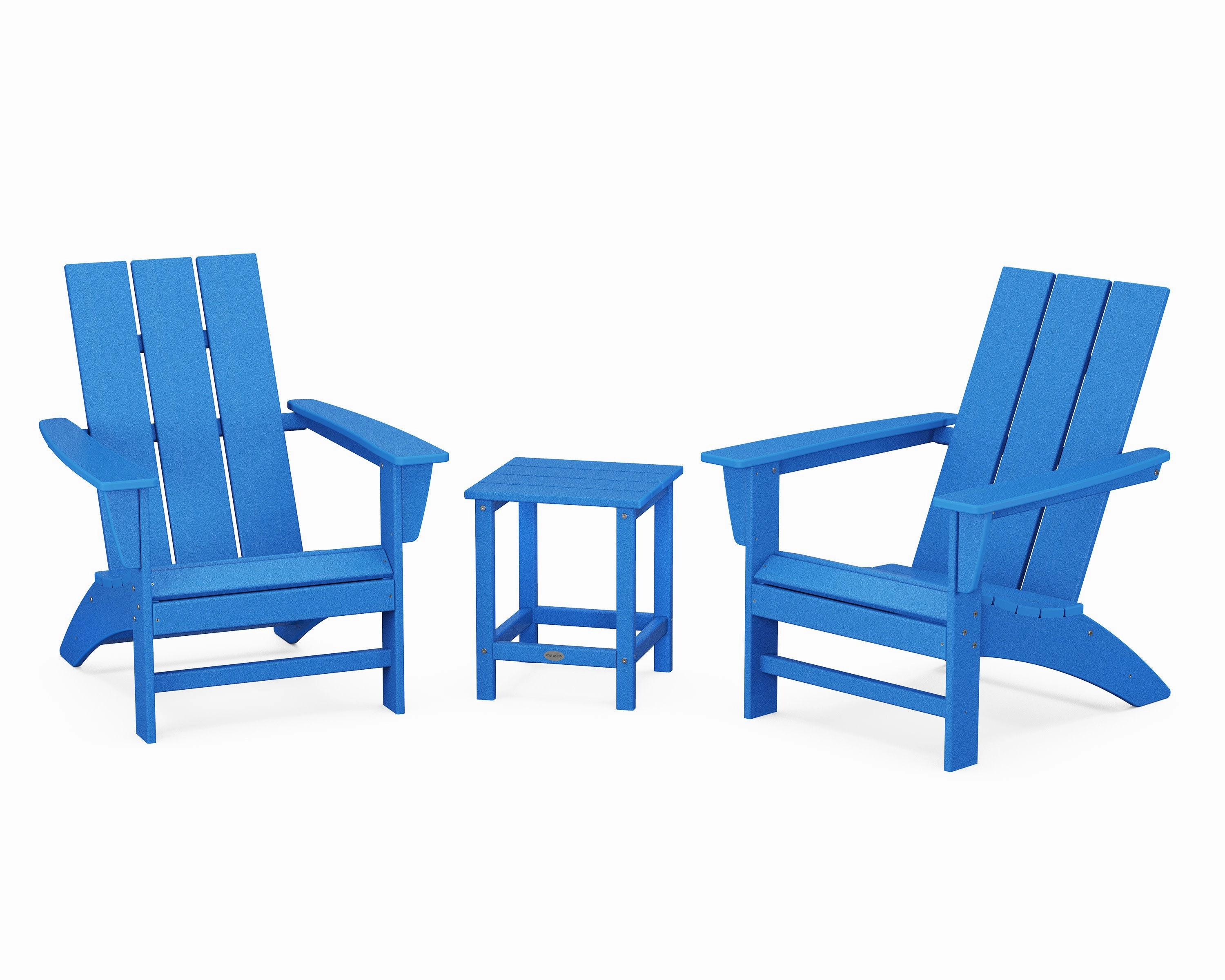 Modern 3-Piece Adirondack Set with Long Island 18" Side Table