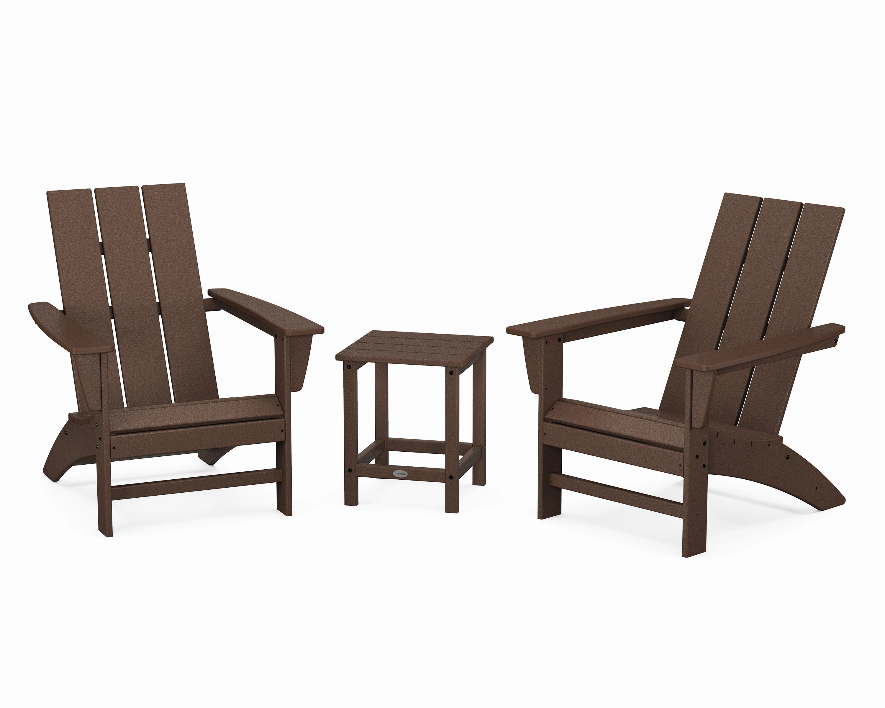 Modern 3-Piece Adirondack Set with Long Island 18" Side Table